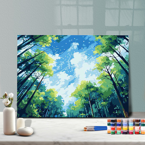 数字油画材料包自己填色解压放松