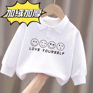 童装 男女童时尚 翻领2024中大童POLO衫 宝宝100%纯棉吸汗衫 潮 学生版