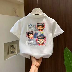 男女童吸汗卡通儿童薄款 polo衫 t恤韩版 中大童装 上衣 洋气纯棉短袖