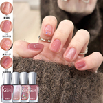 2026年新款指甲油套装免烤持久可撕拉秋冬红棕色巧克力色裸色系