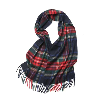 经典苏格兰格纹秋冬羊绒围巾格子保暖男女情侣100山羊绒梭织围脖
