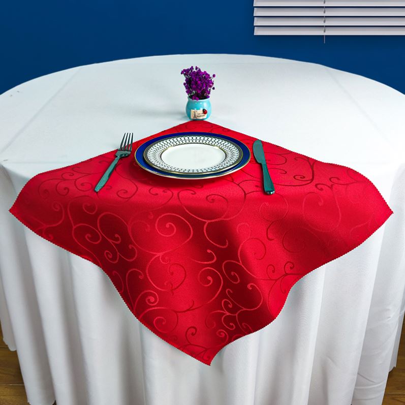 大酒店擦杯布餐布不掉毛折花巾餐巾布香槟巾红酒杯红色多色西餐