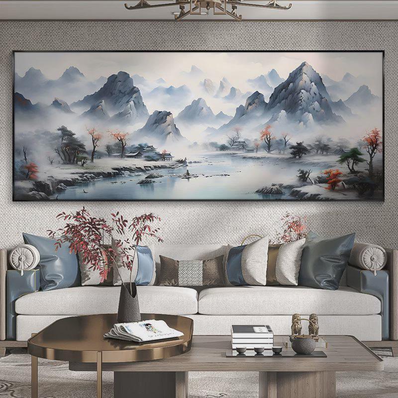 客厅沙发山水招财铝合金