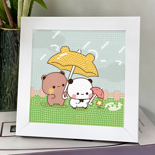 网红新款布布一二钻石贴画儿童手工diy制作材料包情侣款砖石画女 - 封面
