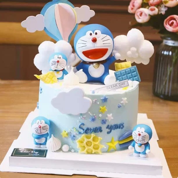 网红女孩生日蛋糕装饰摆件库猫咪小兔子大狗子甜品装扮用品插件