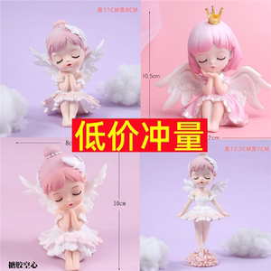 贝拉公主蛋糕摆件电动发光蝴蝶翅膀生日装饰安妮宝贝蜜雪儿烘焙品