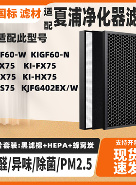 适配夏普空气净化器滤网芯KI-GF60-W/F60-N/EX/FX75/HXFG402EX/W