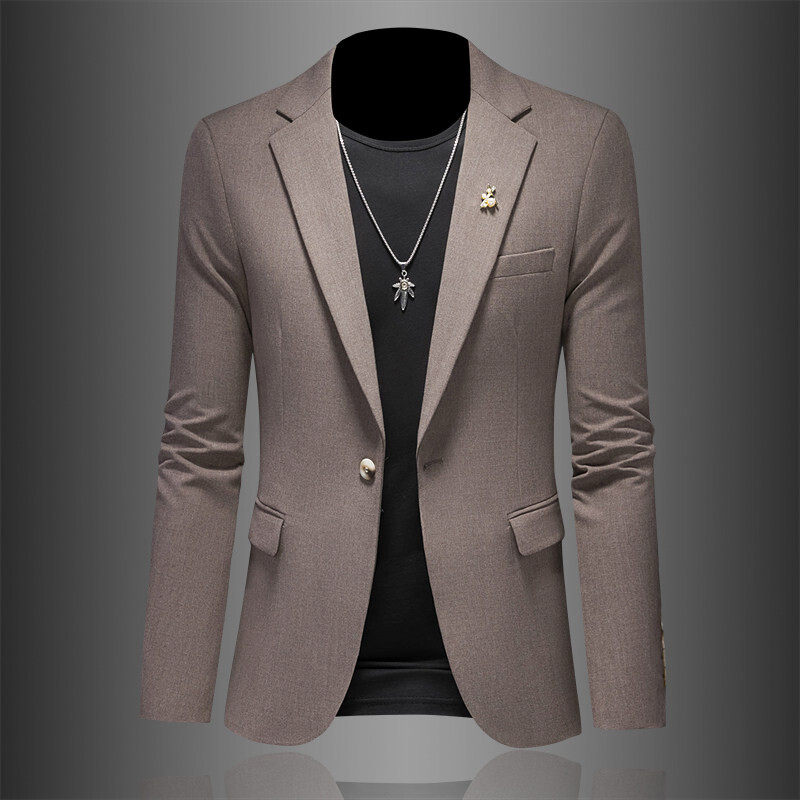 2026春秋新款纯色小西装男休闲便西服四季外套12006P