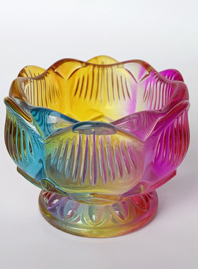 灯座供杯净水杯佛前摆件酥油灯座底座家用酥油蜡烛灯架莲花烛台