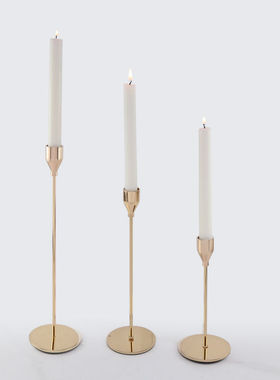 欧式金属蜡烛台婚庆道具烛光晚餐法式餐桌婚礼西餐奢华摆件烛台