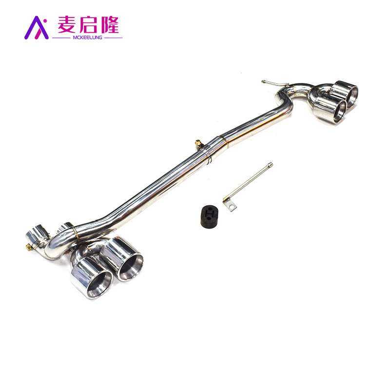 适用于宝马5系F10F18改装原位m5杠四出不锈钢黑碳纤维M标简易尾喉