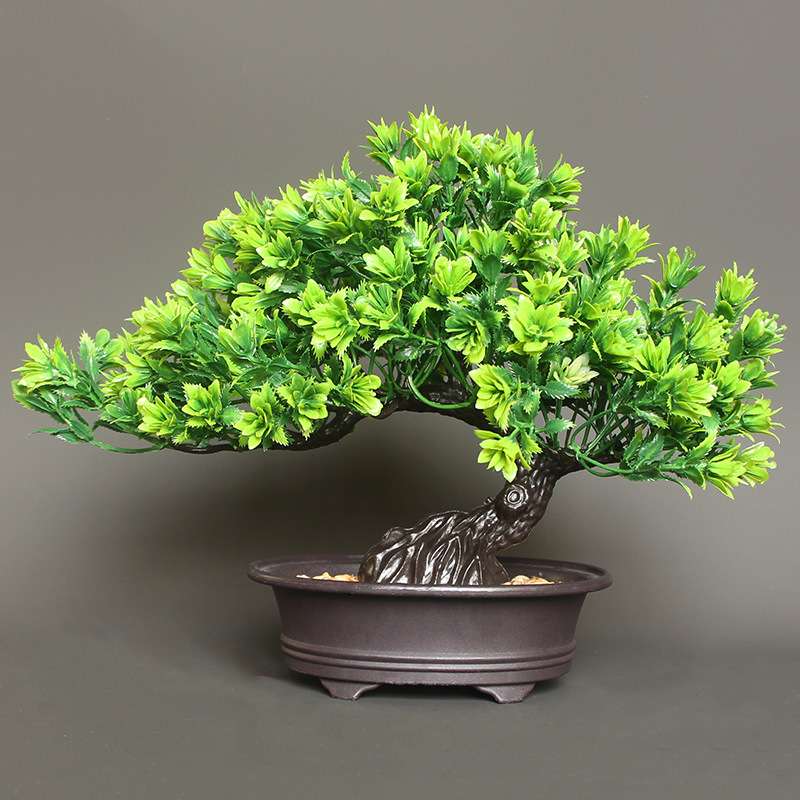 仿真花假花迎客松塑料摆件桌面客厅盆栽造景绿植摆放装饰品盆景花