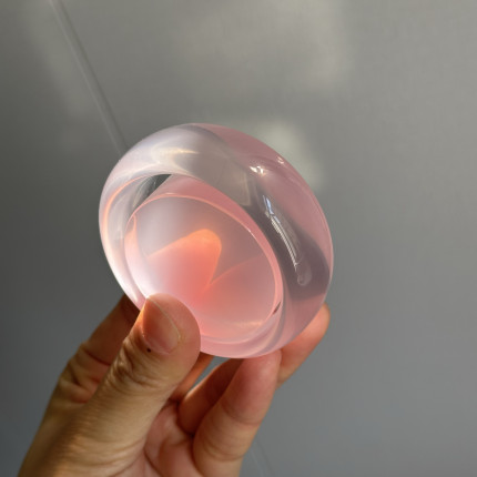 天然精品全净体莫桑比克粉晶手镯套装