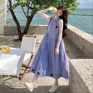 2025夏季 P145 新款 6008 K198 大摆格子连衣裙2C219 现货主推