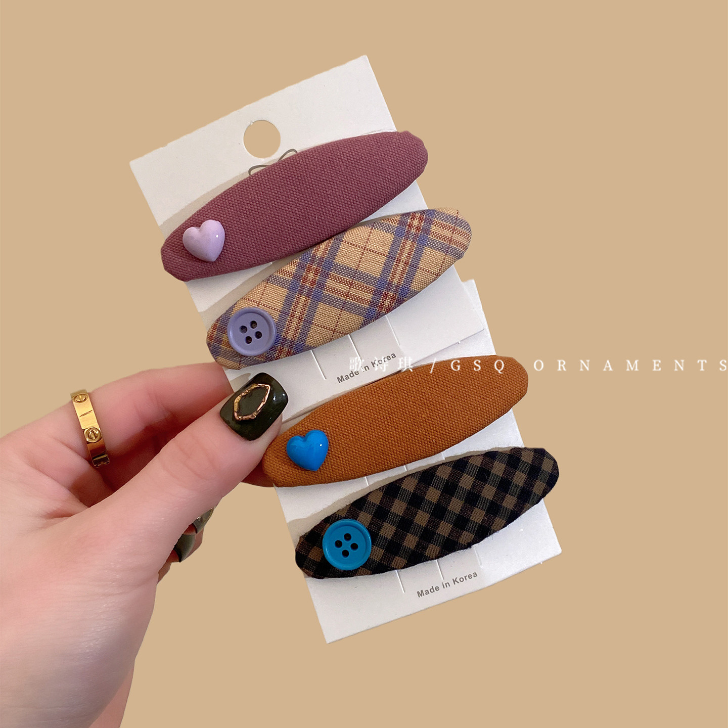 春日清新马卡龙配色格纹爱心边夹BB夹高级感侧边碎发刘海夹子发夹,饰品/流行首饰/时尚饰品新,发饰,淘宝优惠券,粉丝福利购,淘宝优惠卷