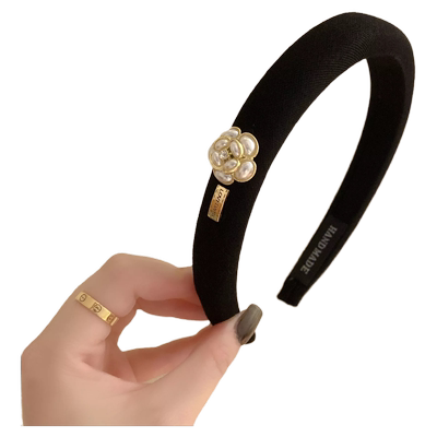 小香珍珠山茶花发箍发箍女款适合短发仙美2024年网红新款洋气头箍