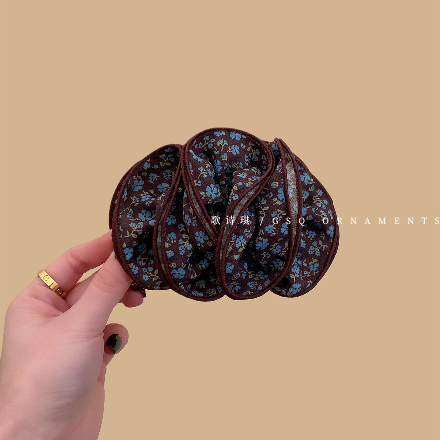 韩国优雅复古森系碎花木耳边香蕉夹扭扭夹高级感气质马尾竖夹发夹,饰品/流行首饰/时尚饰品新,发饰,淘宝优惠券,粉丝福利购,淘宝优惠卷