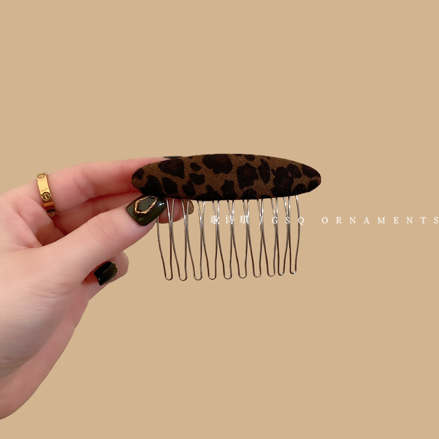 复古洋气时髦豹纹无痕插梳高级感碎发整理神器侧边刘海发梳盘发卡,饰品/流行首饰/时尚饰品新,发饰,淘宝优惠券,粉丝福利购,淘宝优惠卷
