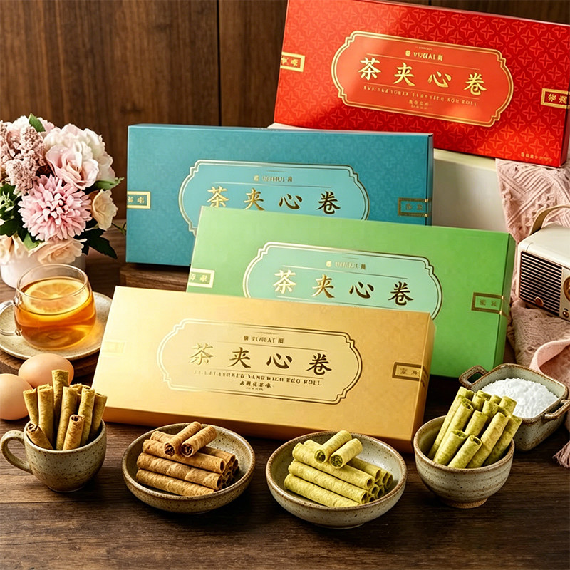 誉海茶夹心卷135g茉莉花大红袍铁观音茶酥卷休闲茶点厦门伴手礼