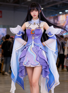 游龙堇华cos服王者荣耀西施游龙堇紫色华服小紫龙cosplay女装全套