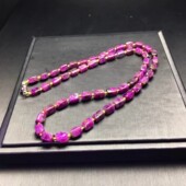 回收舒俱来四角方糖项链冰润油亮颜色鲜艳 规格4.5mm左右重16.4g