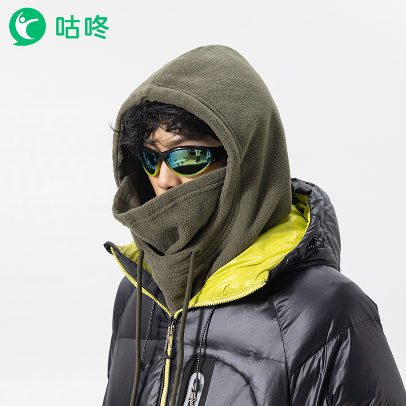 咕咚户外保暖防风可调节抓绒帽子
