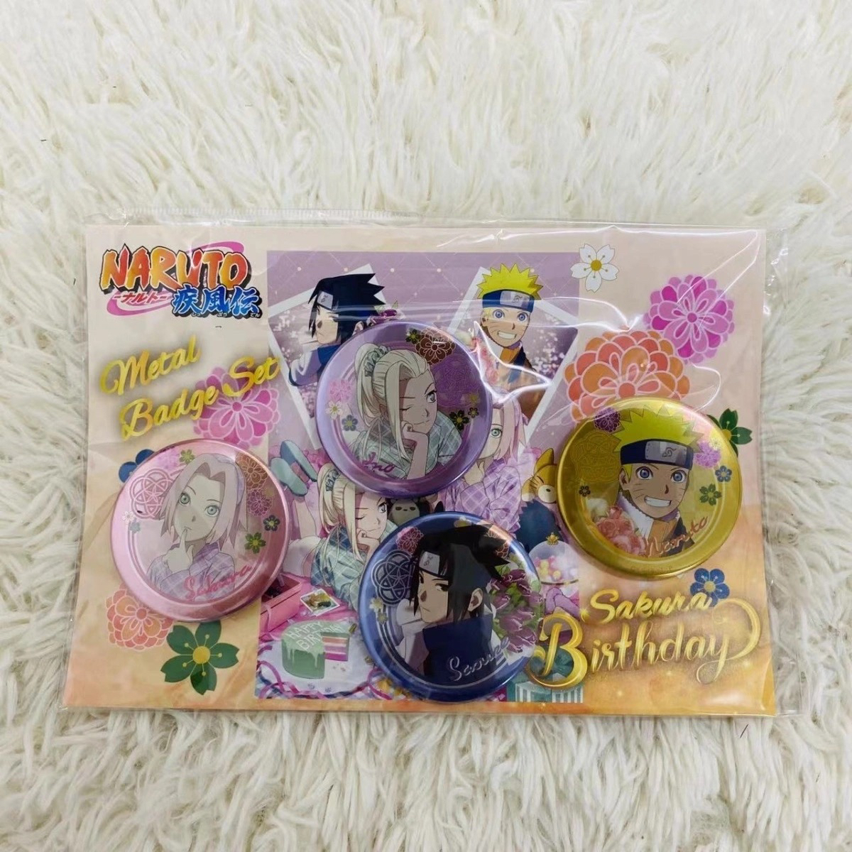 【日谷正版】现货火影忍者NARUTO春野樱小丑社生日 徽章吧唧套装