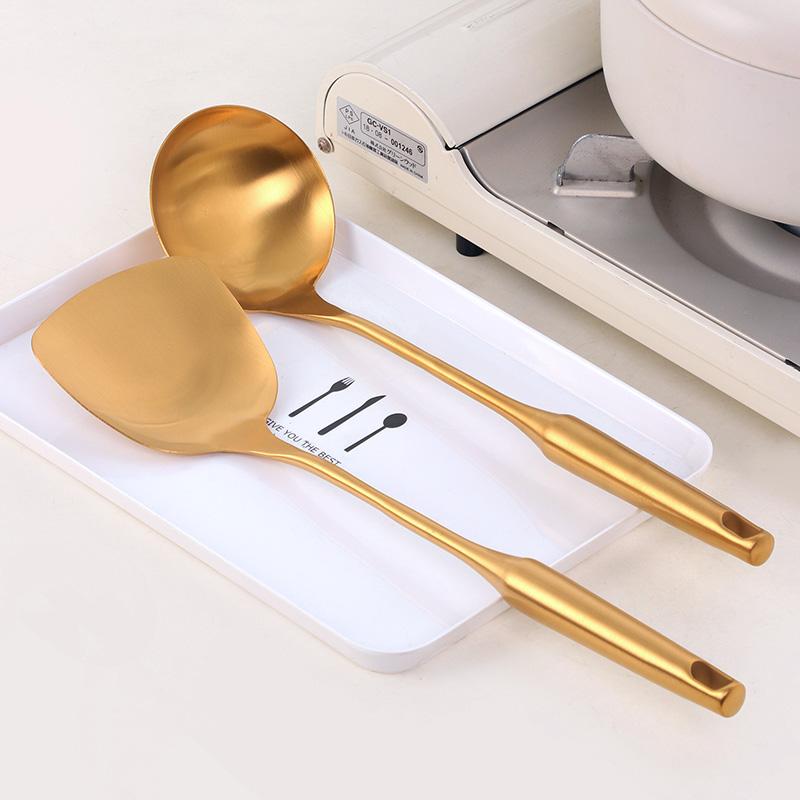 不锈钢锅铲长柄炒勺耐高温