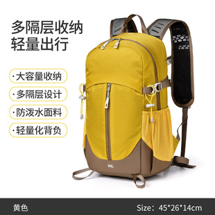 大容量徒步双肩包耐磨防泼水旅游出行双背包 户外轻量化登山包25L