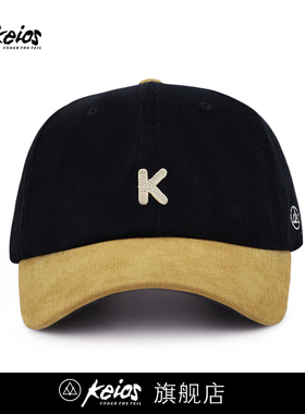 KEIOS 怀旧主题灯芯绒老爹帽复古vintage老爹帽软顶细绒秋冬多色