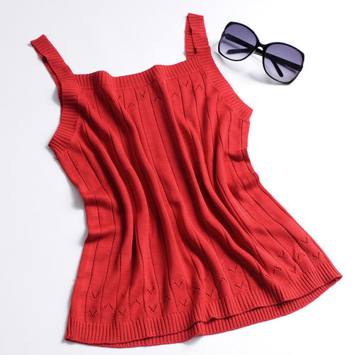 桑蚕丝小背心针织吊带衫