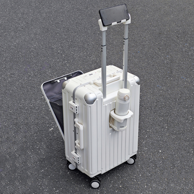 多功能前开刹车轮充电接口行李箱