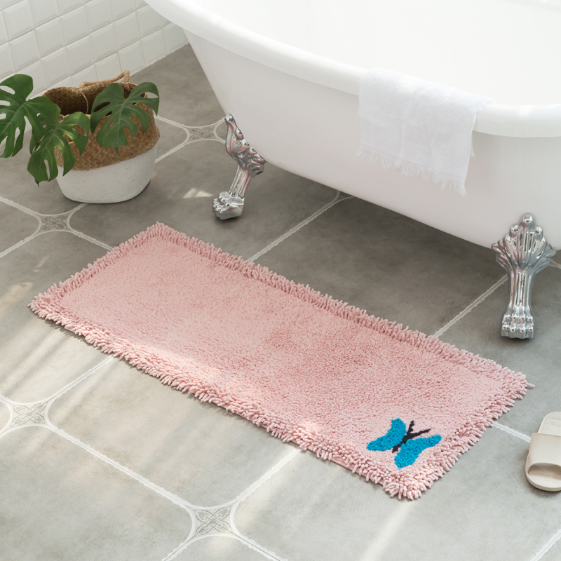 家用全棉雪尼尔地垫蹭土门垫耐磨脚垫卧室床边地毯浴室吸水防滑垫