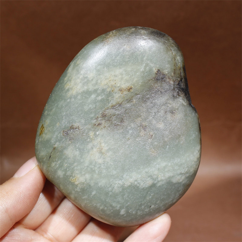 228克新疆和田青玉籽料原石玩料天然玉石无修原籽玉龙河雪花玉