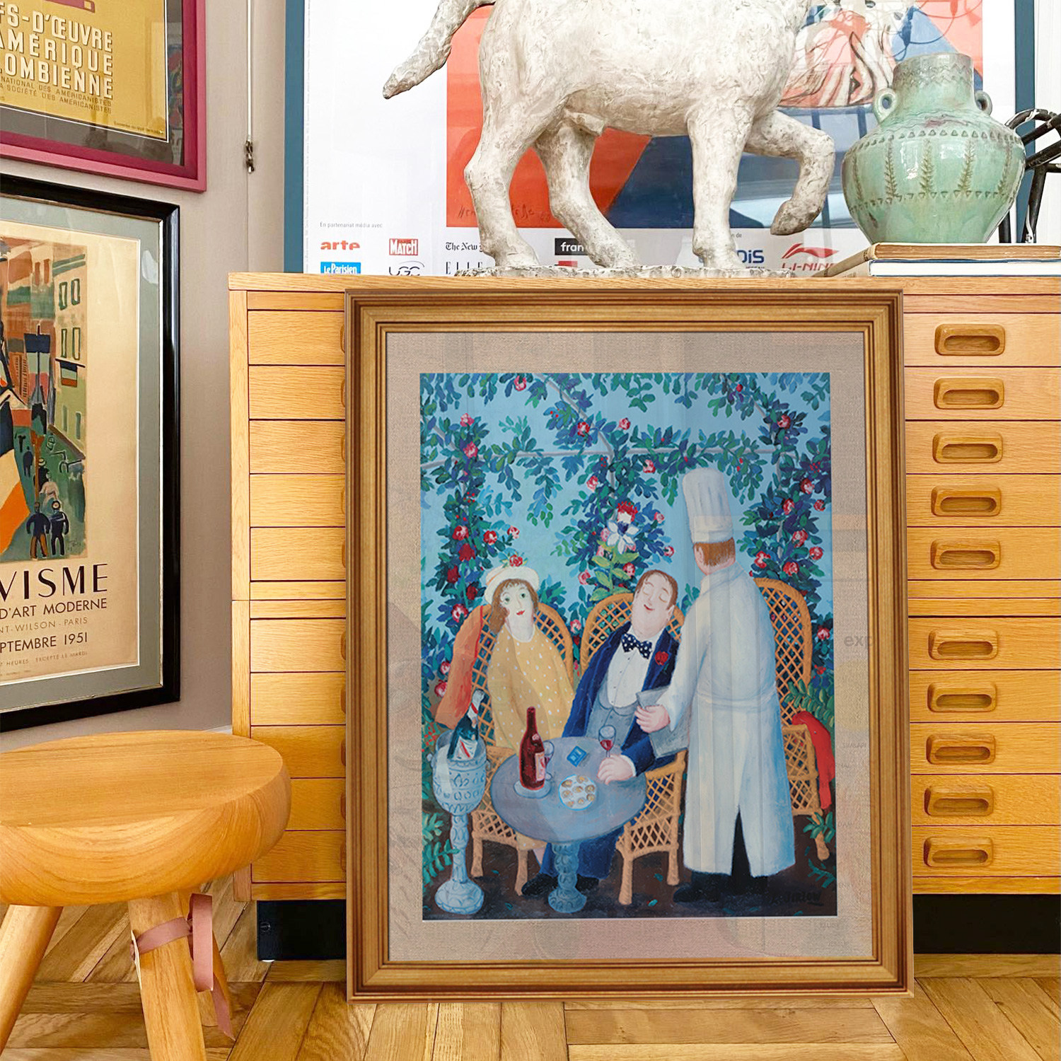 Brusheep涂咩 欧式复古人物装饰画小众单幅竖版壁画卧室床头挂画