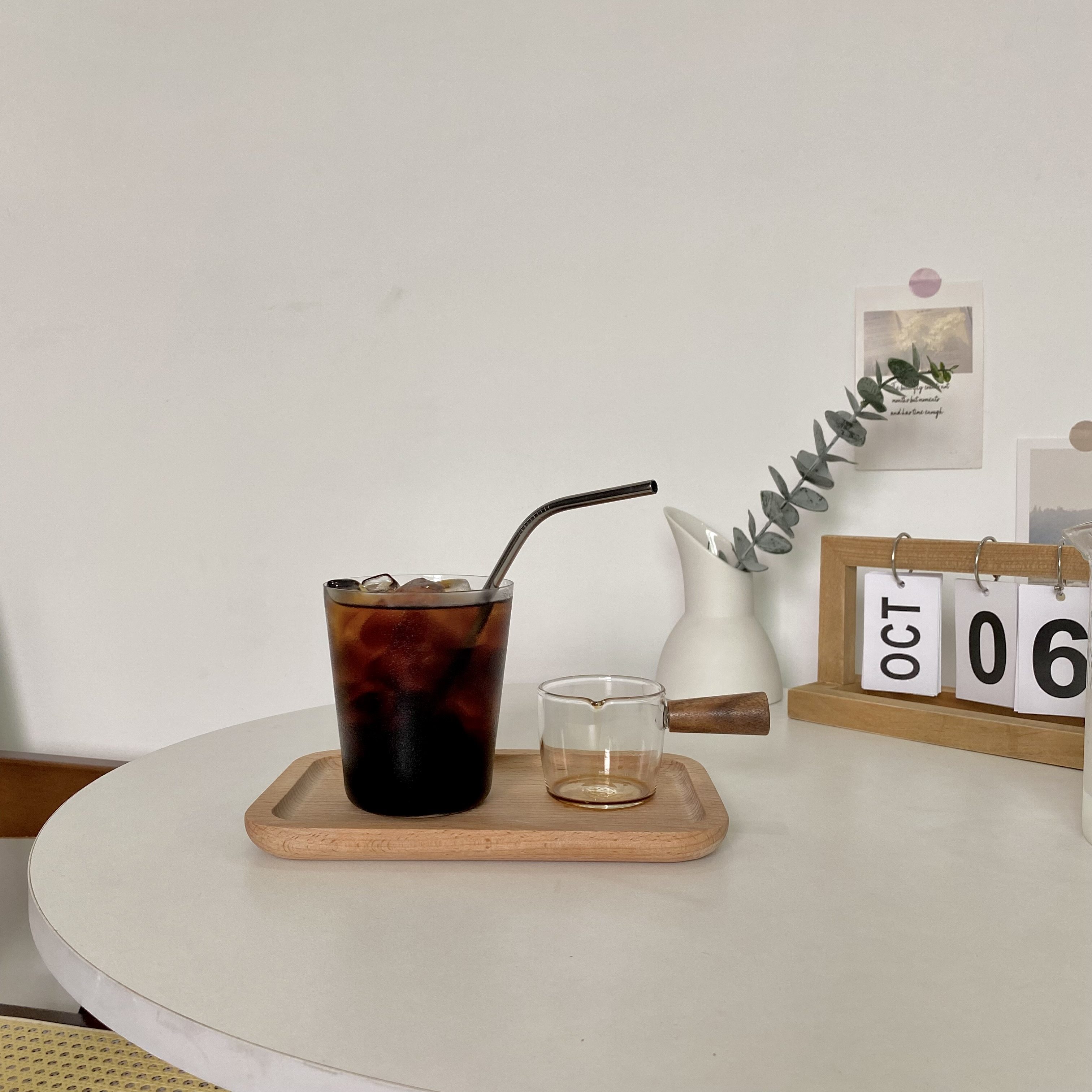 ins简约轻薄款透明玻璃杯冰拿铁咖啡杯柠檬水杯咖啡厅饮料杯耐热