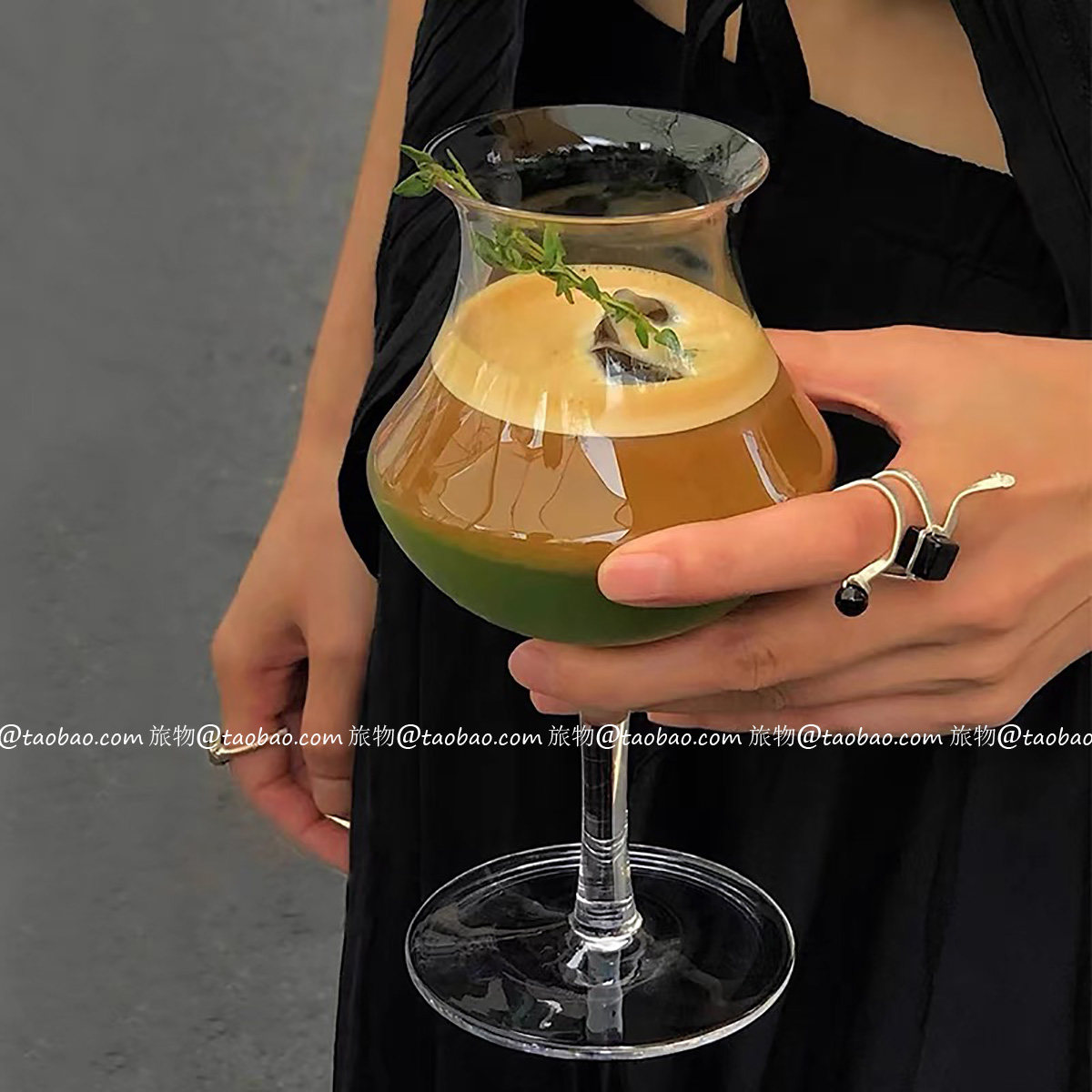 法式玻璃高脚杯起泡酒杯ins风鸡尾酒杯创意个性调酒杯玻璃咖啡杯