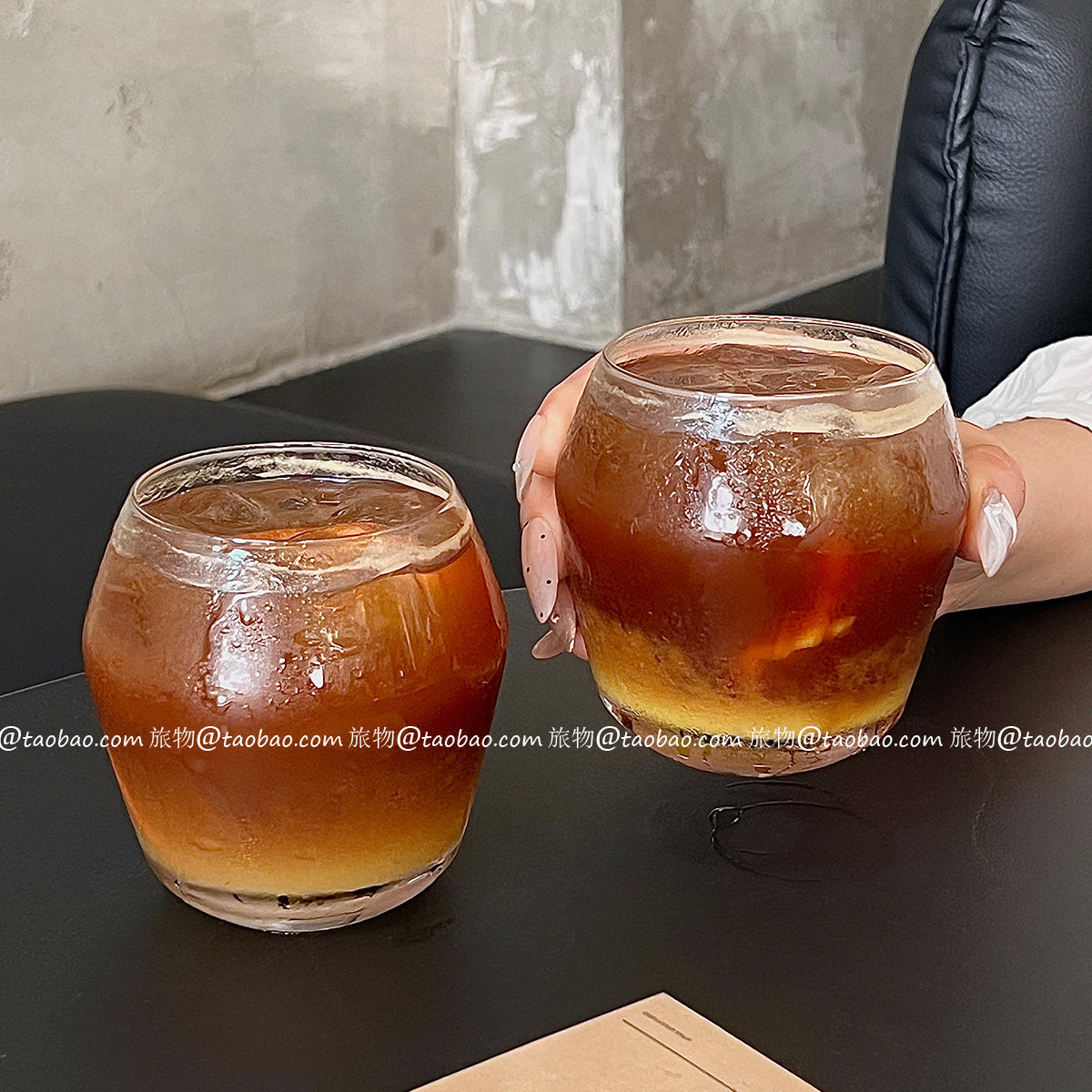 北欧创意收口玻璃杯甜品冷饮杯