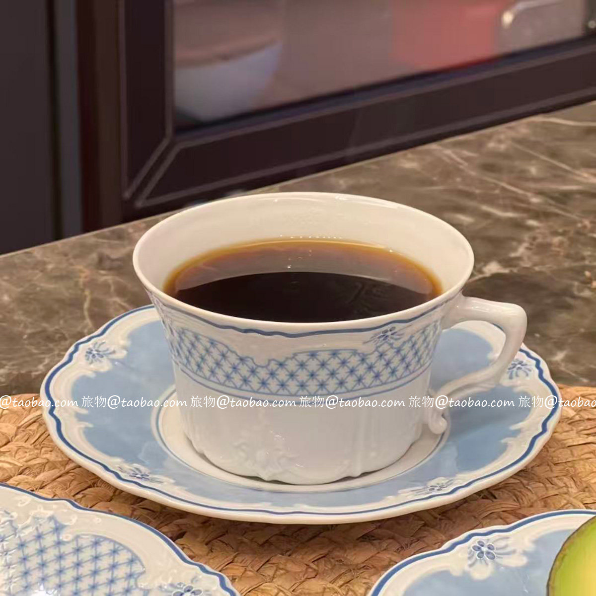 小清新法式陶瓷杯碟复古咖啡拿铁