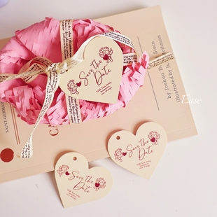 丘比特save the date吊牌原创ins新婚祝福挂饰伴手礼卡片卡片定制