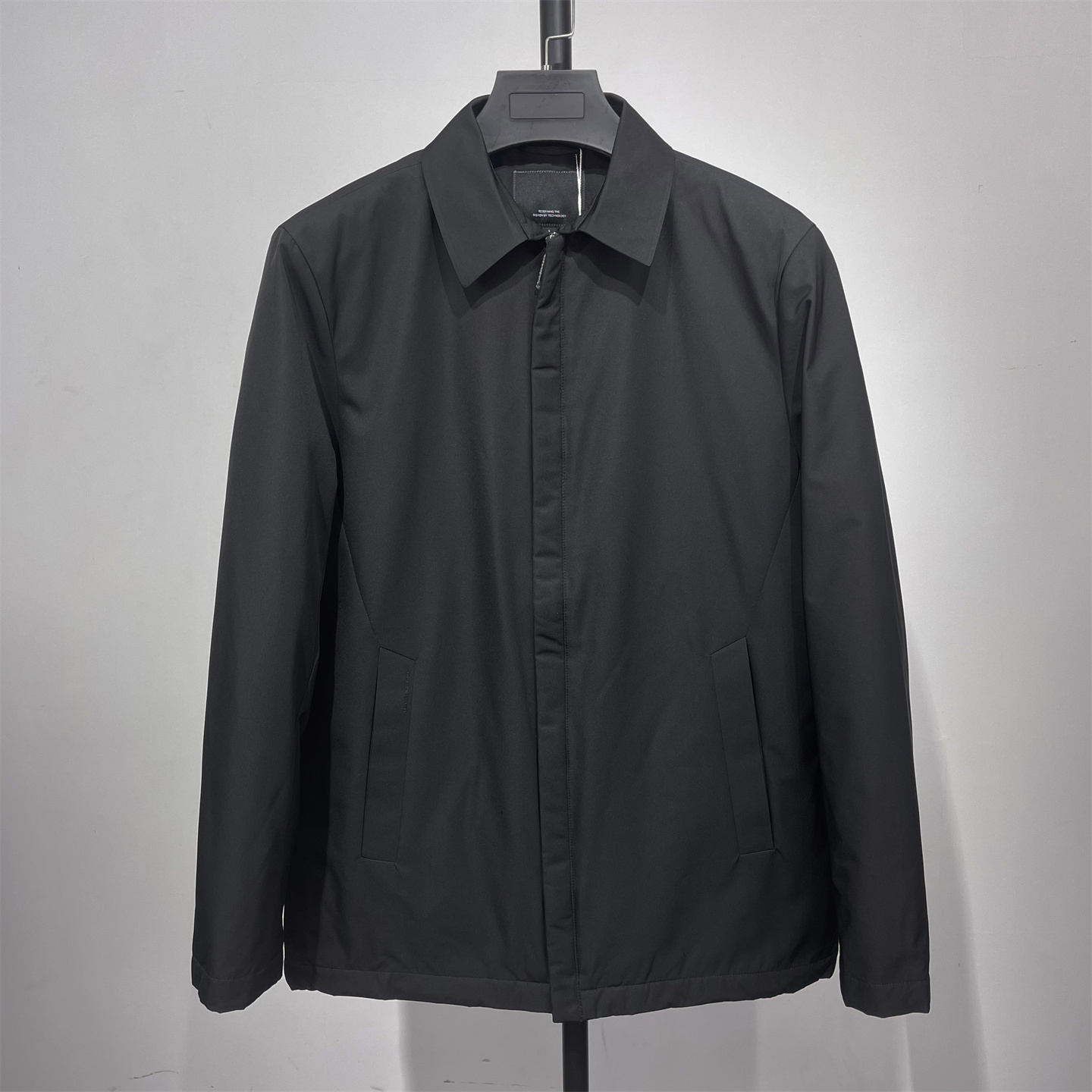 高端系冬季进口白鹅绒5防科技面料翻领行政夹克 防风防水羽绒服男