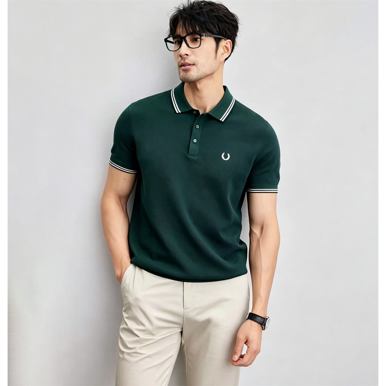 【双丝光棉】DH高端夏季男士短袖polo衫轻商务休闲凉感翻领T恤衫
