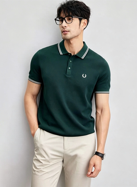 【双丝光棉】DH高端夏季男士短袖polo衫轻商务休闲凉感翻领T恤衫