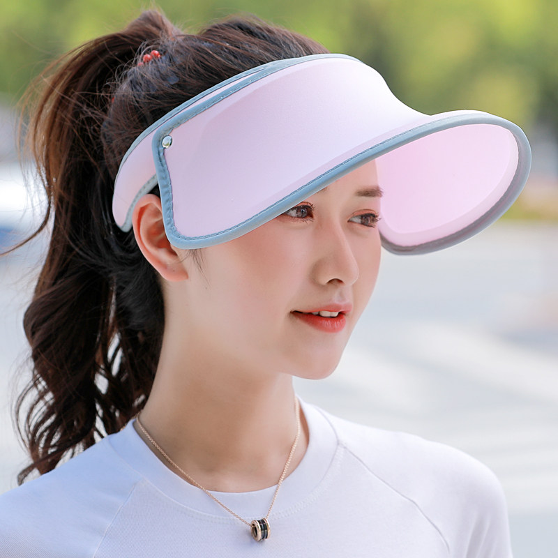 网红春夏防晒男女大沿空顶帽