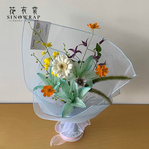 花衣裳 简边方纱 鲜花束韩式外包装纱网手工diy花艺花店包花资材
