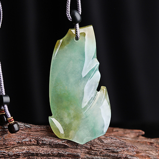 3.28羊子珠宝 风清扬 老坑冰种多彩黄加绿高及配色翡翠随形挂件