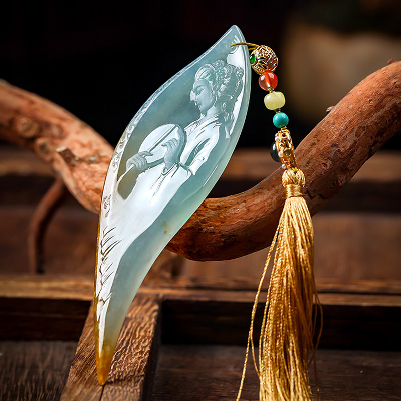 细腻仕女羊子珠宝冰种老坑