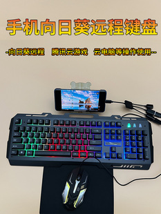 我的世界MC可以连手机向日葵远程逆战LOL云游戏外设键盘鼠标套装