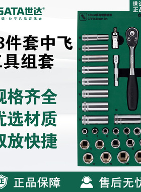 Sata/世达五金工具托组套28件10MM系列套筒组套09902套装