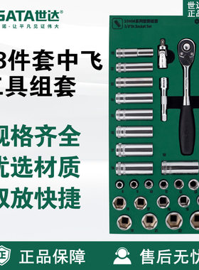 Sata/世达五金工具托组套28件10MM系列套筒组套09902套装